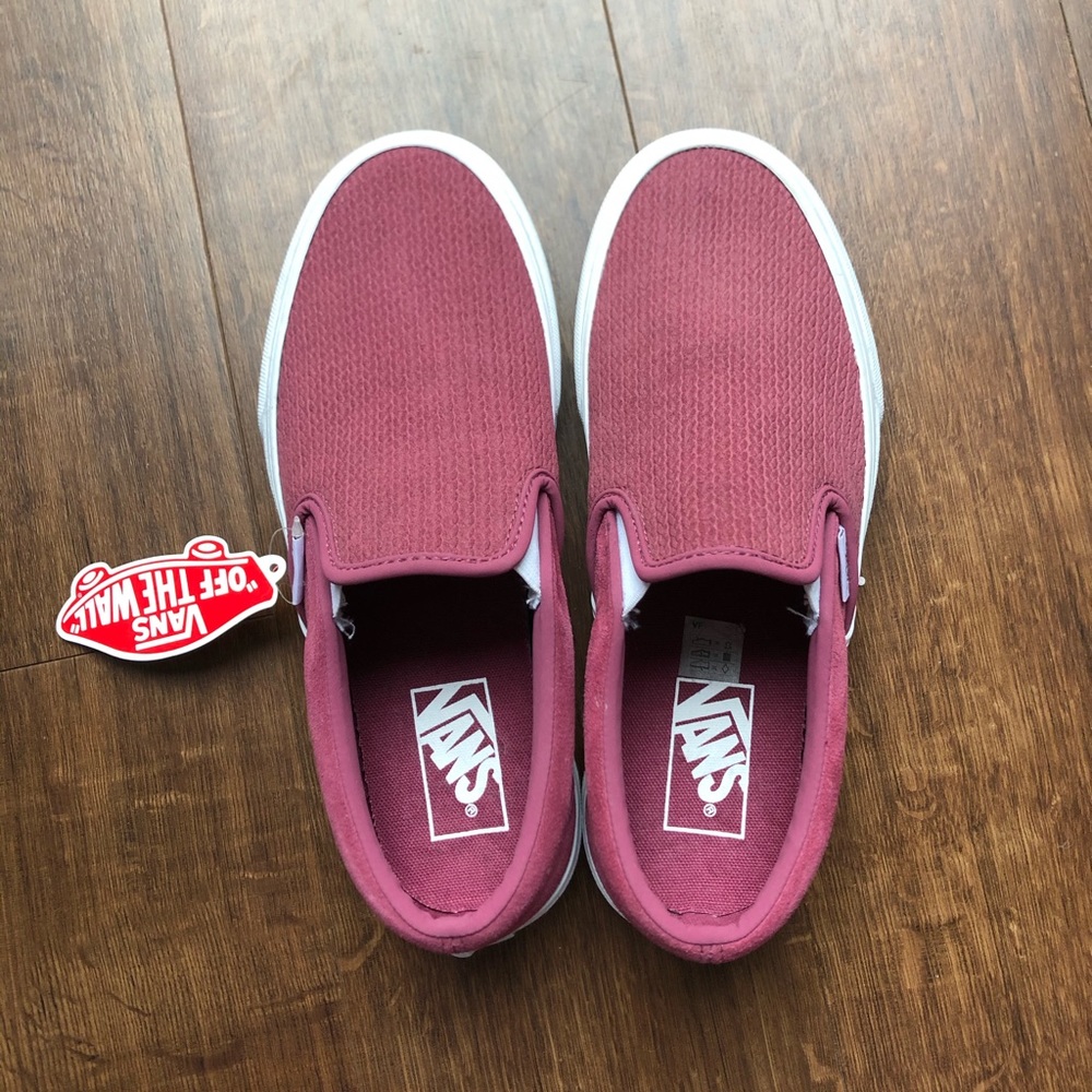 Vans Burgundy Slip Ons